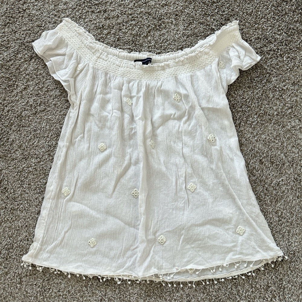 White Boho Top